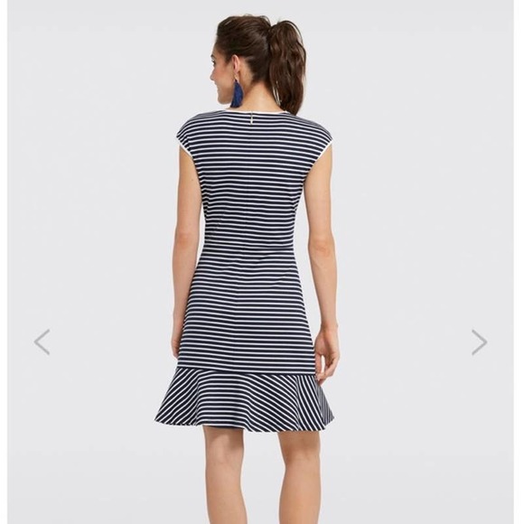 Draper James Striped Dress Nassau Navy Multi Size XL - Picture 2 of 12